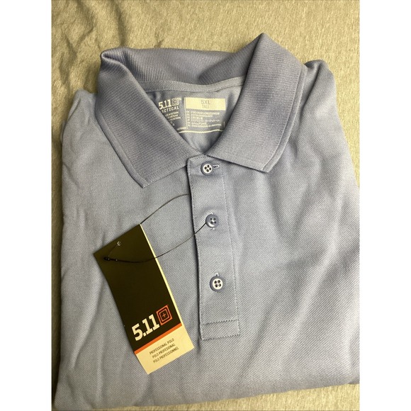 5.11 Tactical Professional Short Sleeve Polo (41060) - Fire Med. Blu 5XL - Picture 2 of 5